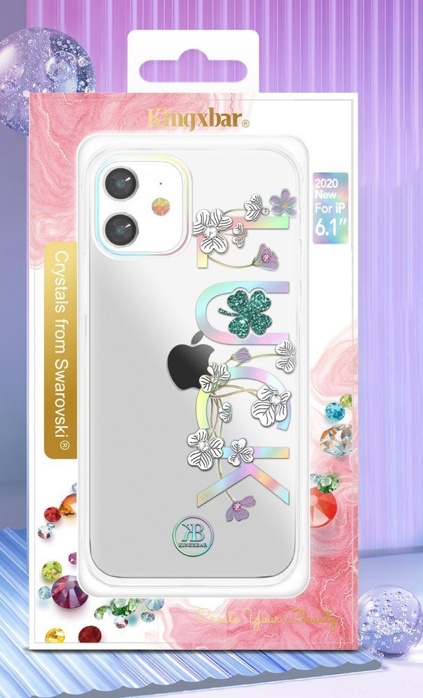 Kingxbar Lucky Swarovski Apple iPhone 12 mini clear (Clover)
