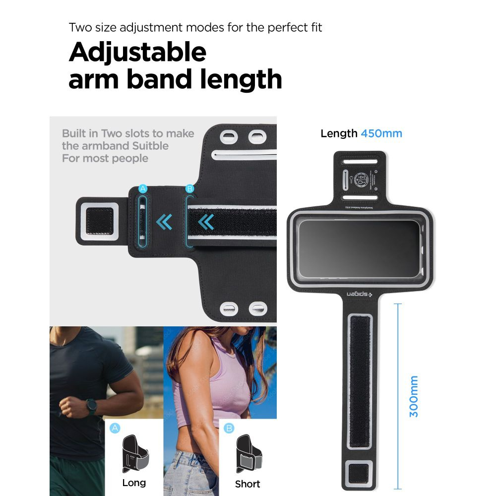 Spigen A703 Dynamic Shield Armband 6.9" Black