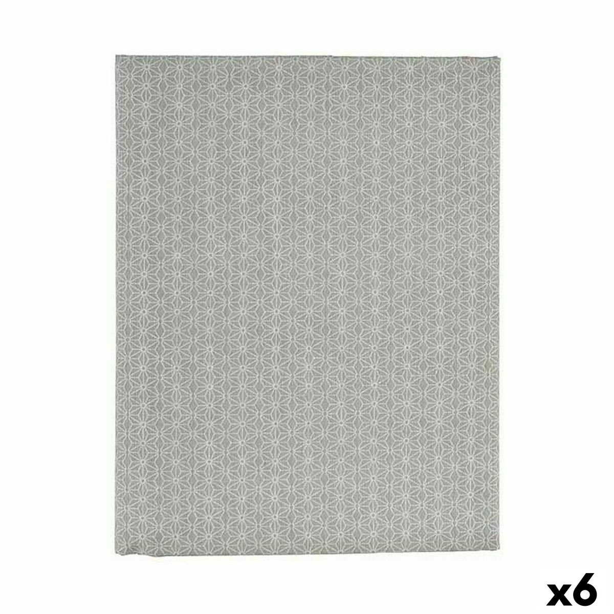 Tablecloth Thin canvas Anti-stain Star 140 x 180 cm Grey (6 Units)