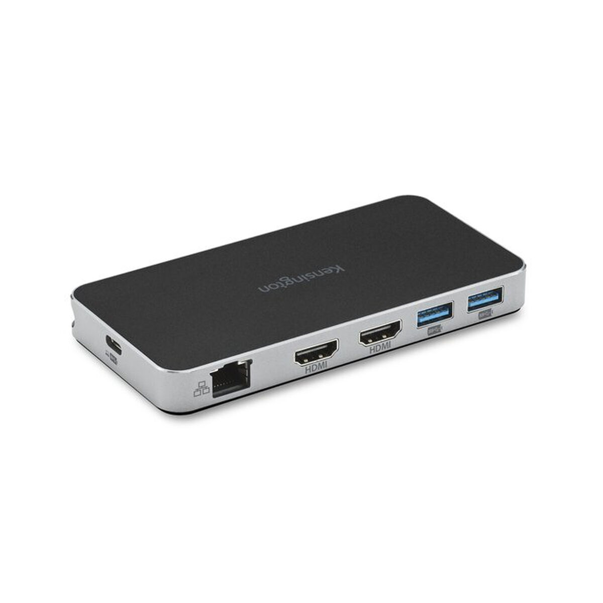 USB Hub Kensington Replicador móvil 4K dual USB-C sin controladores UH1460P con alimentación pass-through de 85 W Black/Silver
