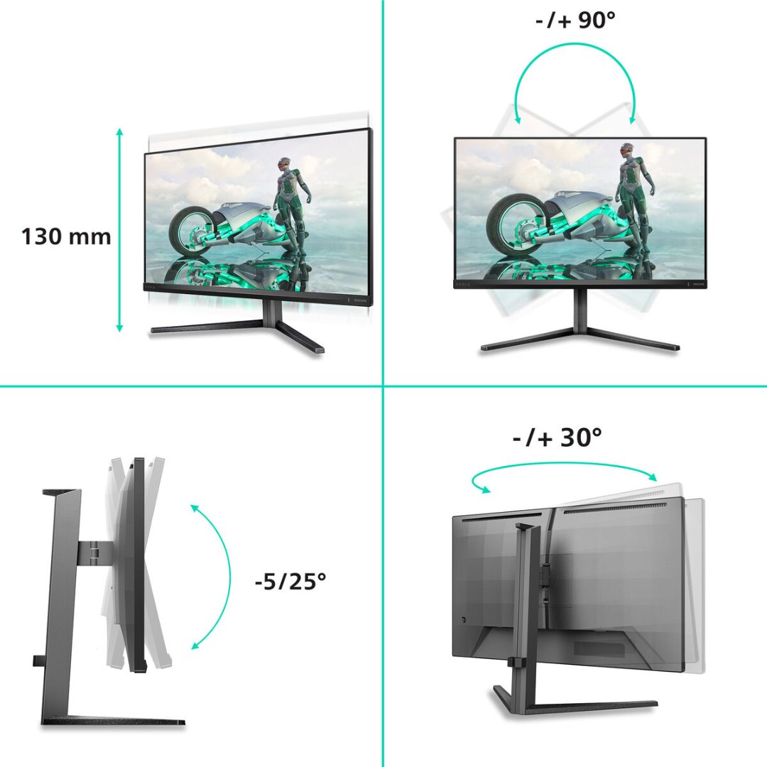 Gaming Monitor Philips 27 IPS 3440X2160 4K 16:9 160HZ MNTR 4K Ultra HD 27"