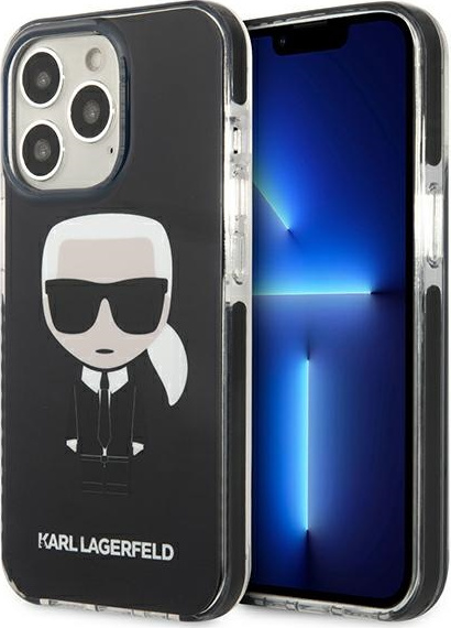 Karl Lagerfeld KLHCP13LTPEIKK Apple iPhone 13 Pro hardcase black Iconik Karl