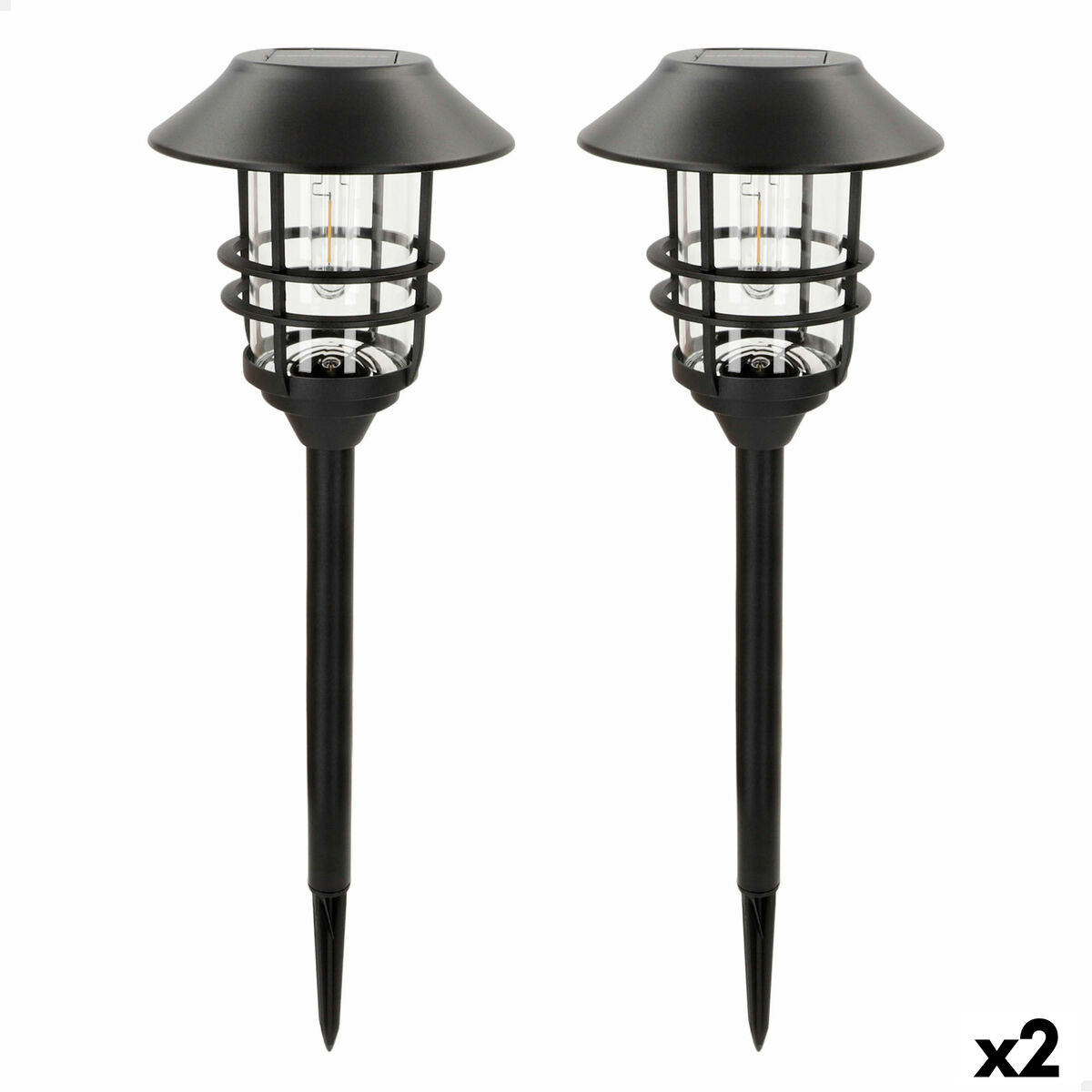 Solar lamp Aktive 17 x 58 x 17 cm (2 Units)