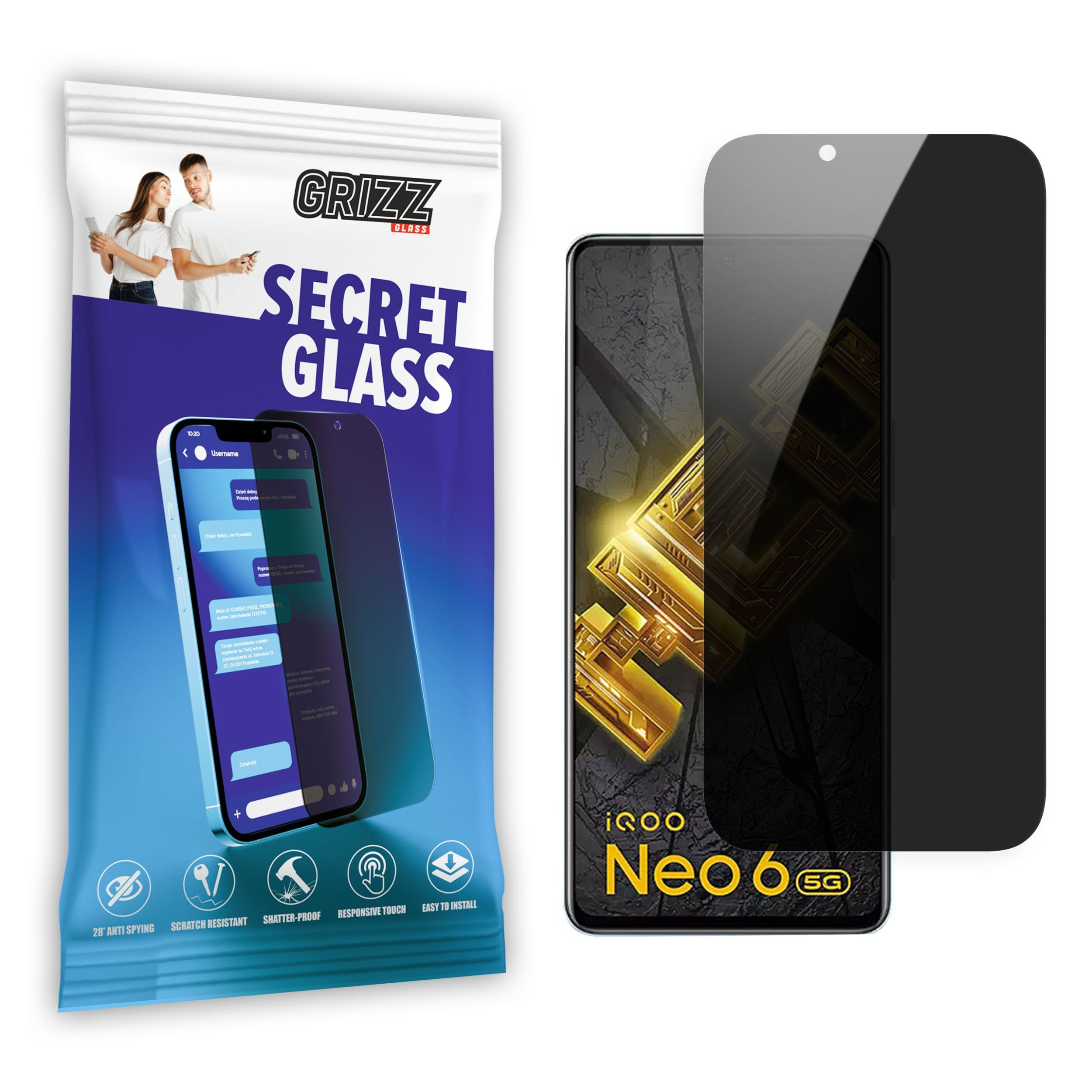 GrizzGlass SecretGlass Vivo IQOO Neo 6