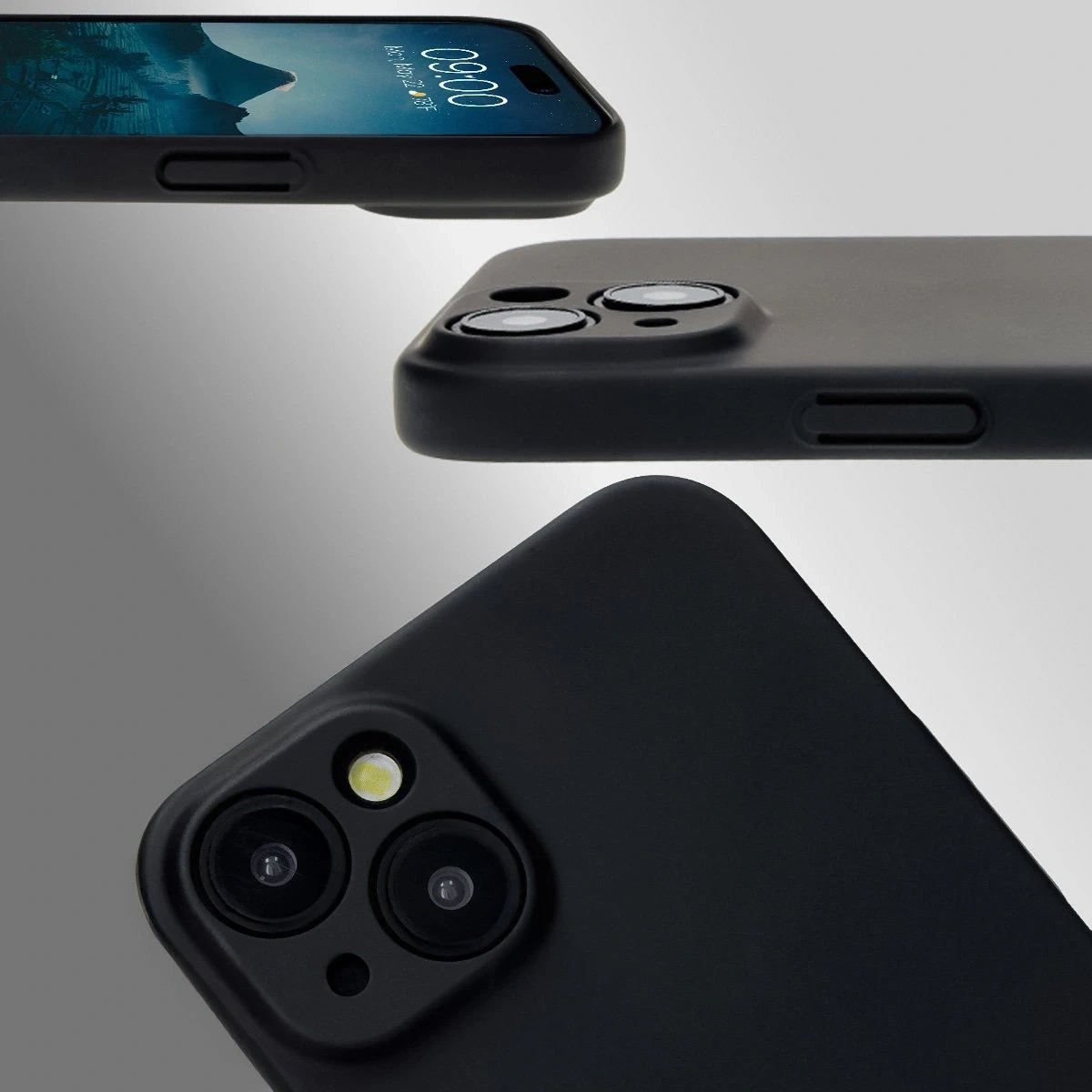 Etui Bizon Case Łupka do Apple iPhone 15 Plus czarne