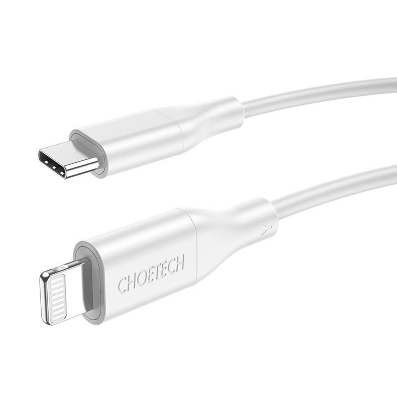 Choetech IP0040 USB-C / Lightning cable, PD, 30W, 1.2m (white)