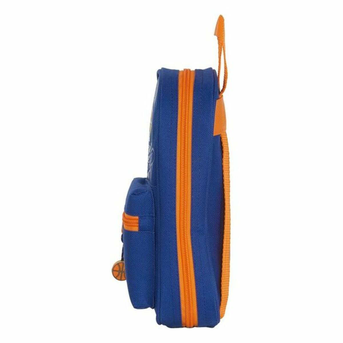 Rucksack mit Federtaschen Valencia Basket Blau Orange