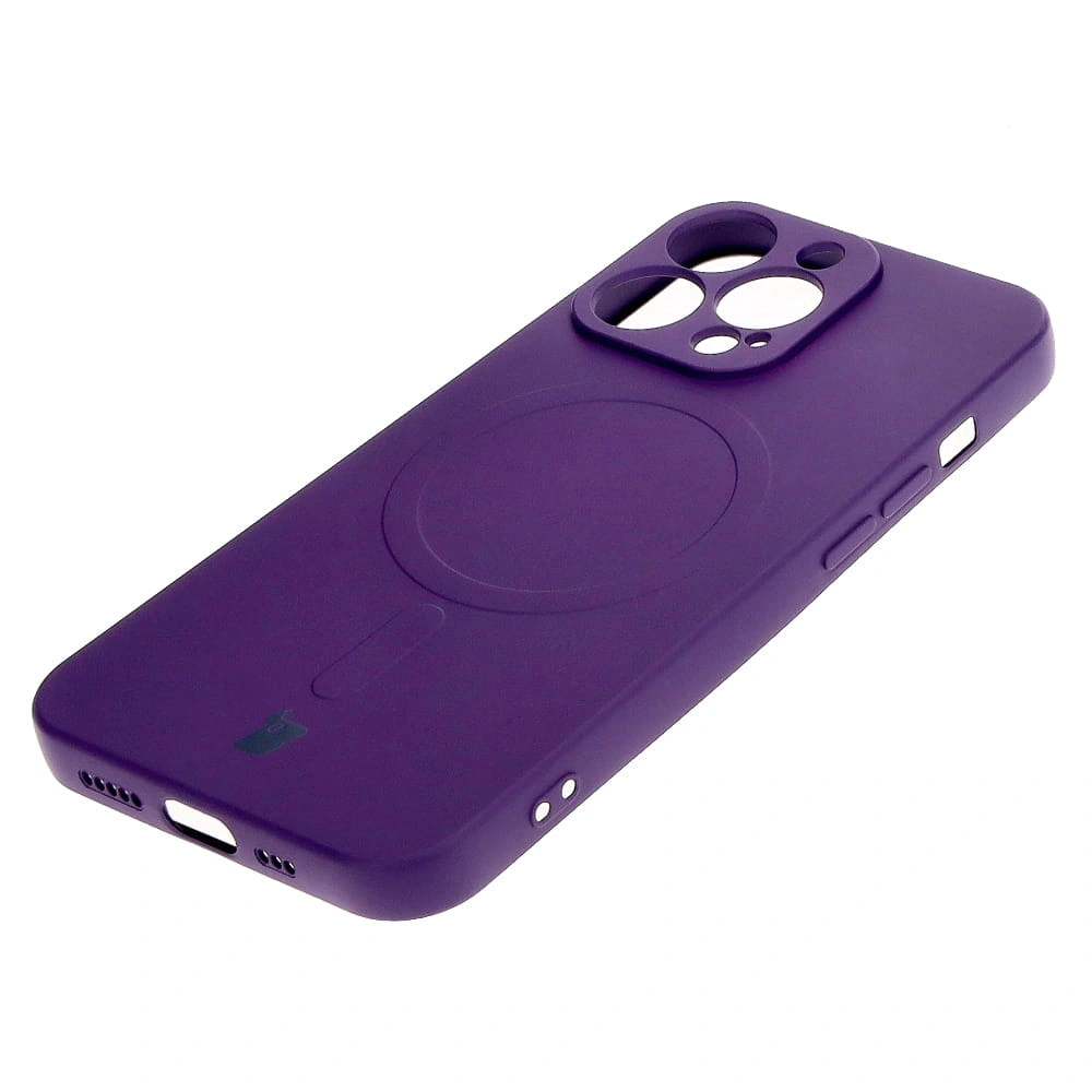 Bizon Case Silicone Magnetic Apple iPhone 13 Pro plum