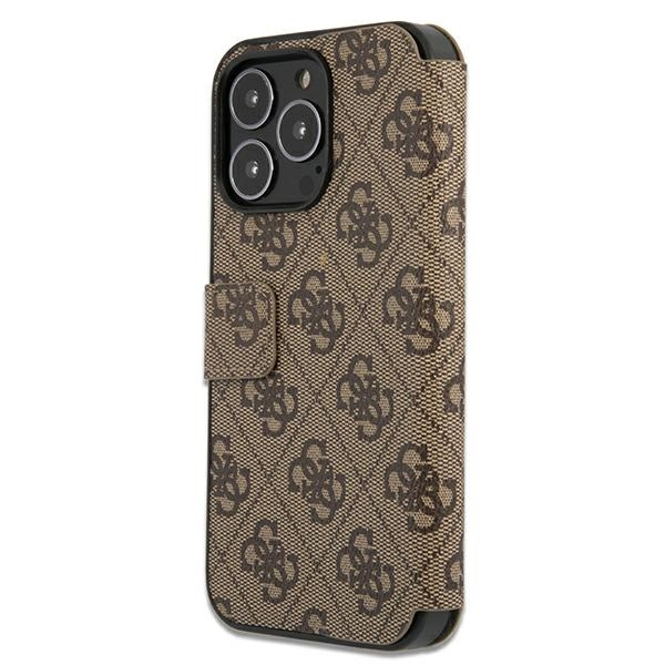 Guess GUBKP13X4GMGBR Apple iPhone 13 Pro Max brown book 4G Big Metal Logo