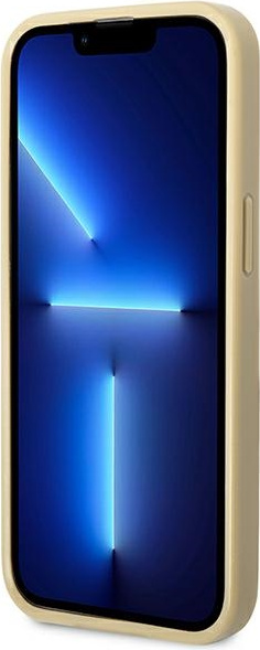 Guess GUHCP14LHGGSHD Apple iPhone 14 Pro gold hard case Glitter Script