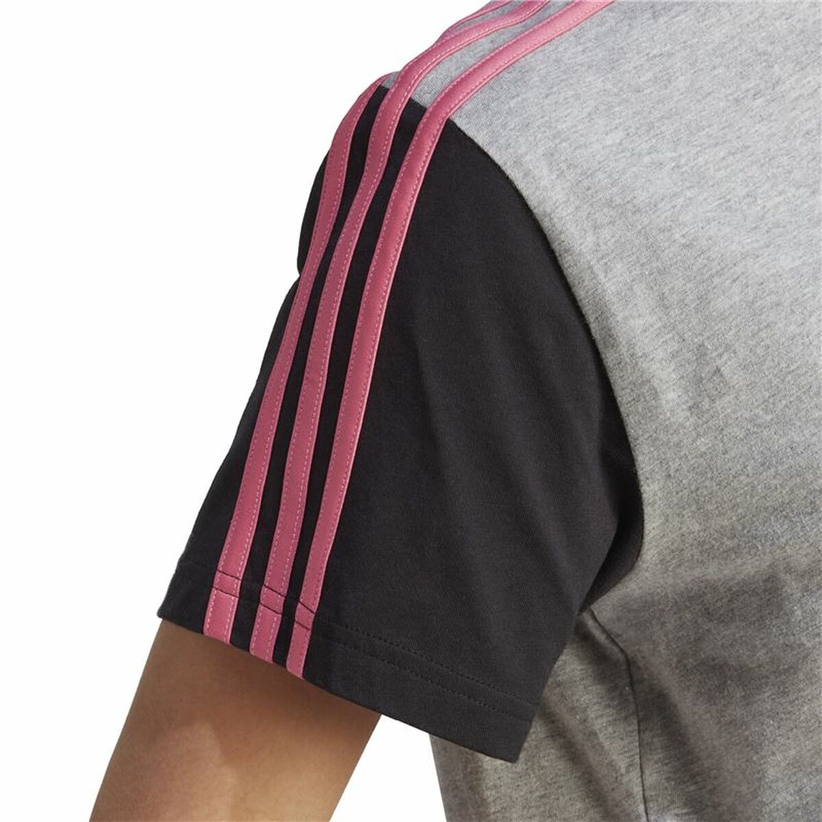 Women’s Short Sleeve T-Shirt Adidas 3S Cr Grey