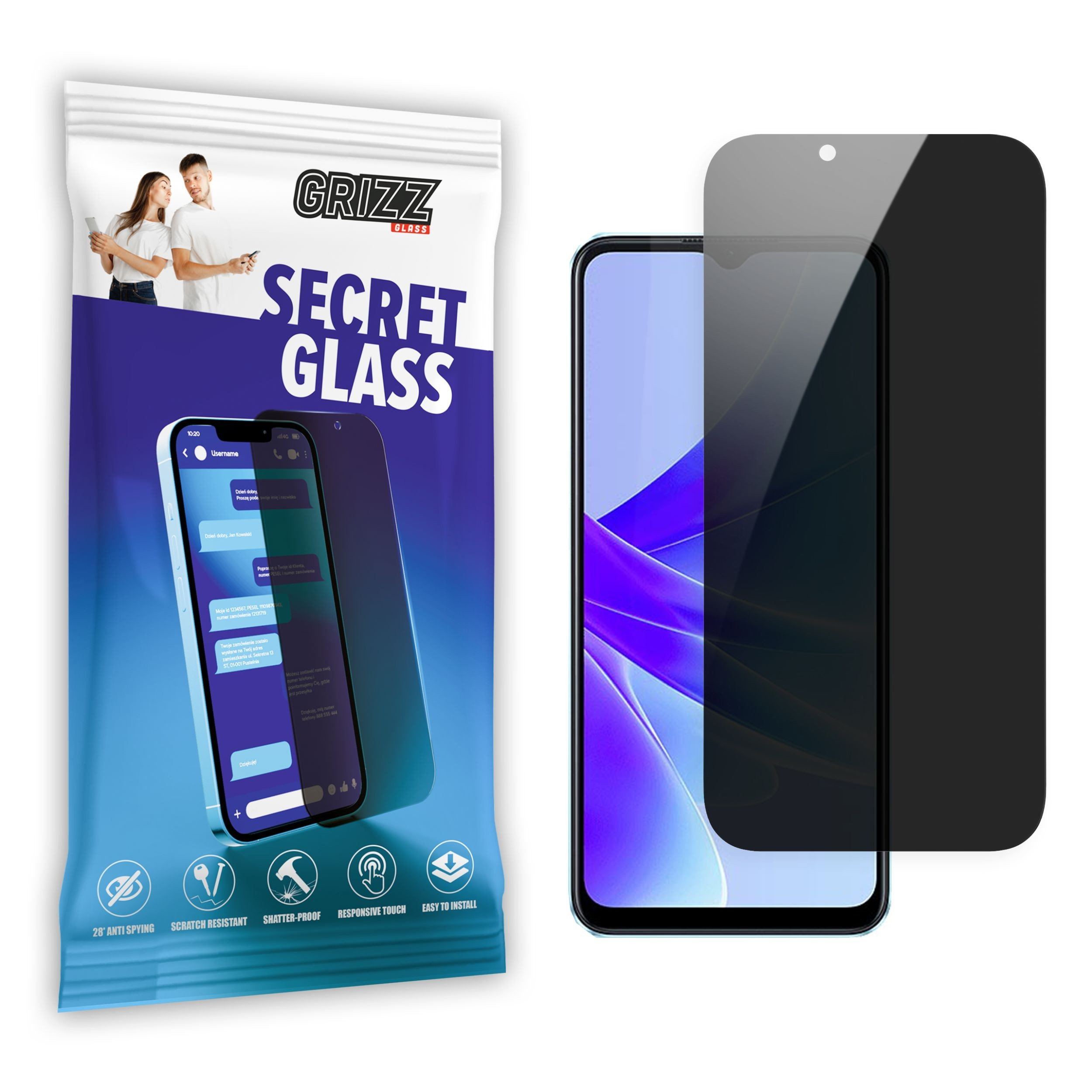 GrizzGlass SecretGlass Oppo A57s