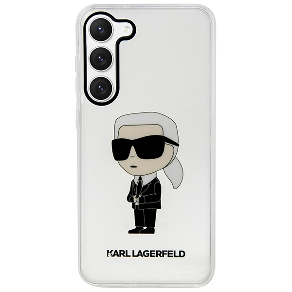 Karl Lagerfeld KLHCS23MHNIKTCT Samsung Galaxy S23+ Plus transparent hardcase Ikonik Karl Lagerfeld