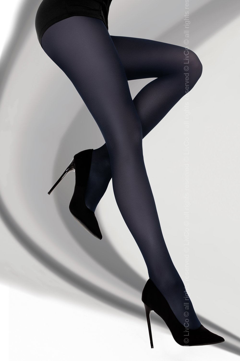 Rajstopy Model Marcela 40 DEN Midnight Blue - Livia Corsetti Fashion Granatowy Damska