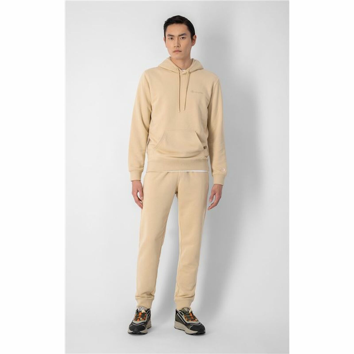 Adult's Tracksuit Bottoms Champion Rib Cuff Beige Men Adult's Tracksuit Bottoms Champion Rib Cuff Beige Men