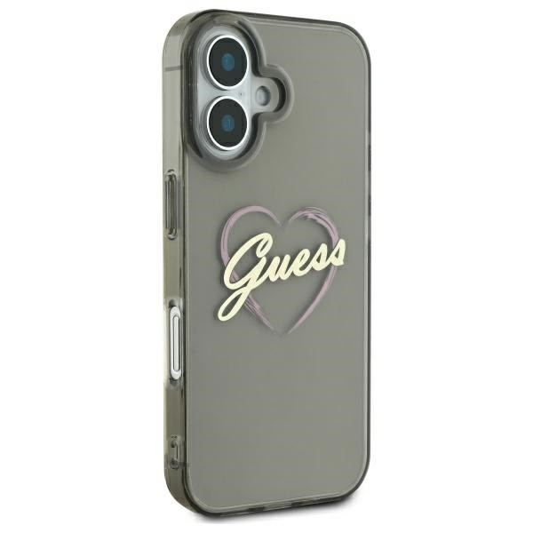 Etui Guess do Apple iPhone 16 Plus hardcase IML Heart czarny