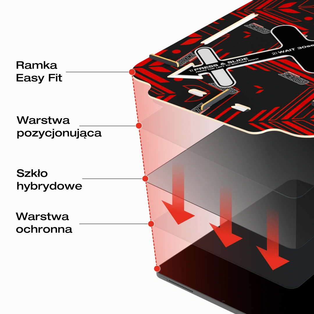 Privacy Glass GrizzGlass SecretGlass Easy for Samsung Galaxy Tab A9 Plus