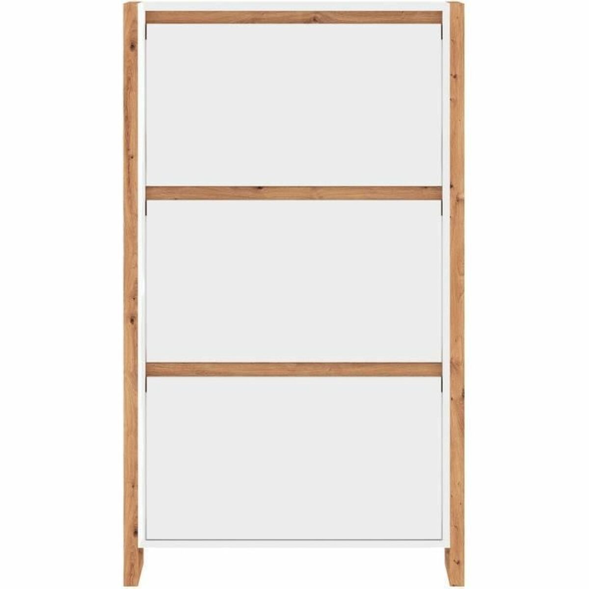 Shoe Rack White Oak 70 x 25 x 125 cm