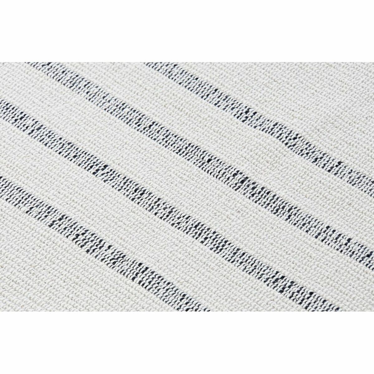 Carpet DKD Home Decor 120 x 180 x 0,75 cm Grey Polyester White Fringe Boho (2 Units)