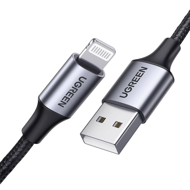 UGREEN US199 USB-A/Lightning Cable 2.4A 1m (black)