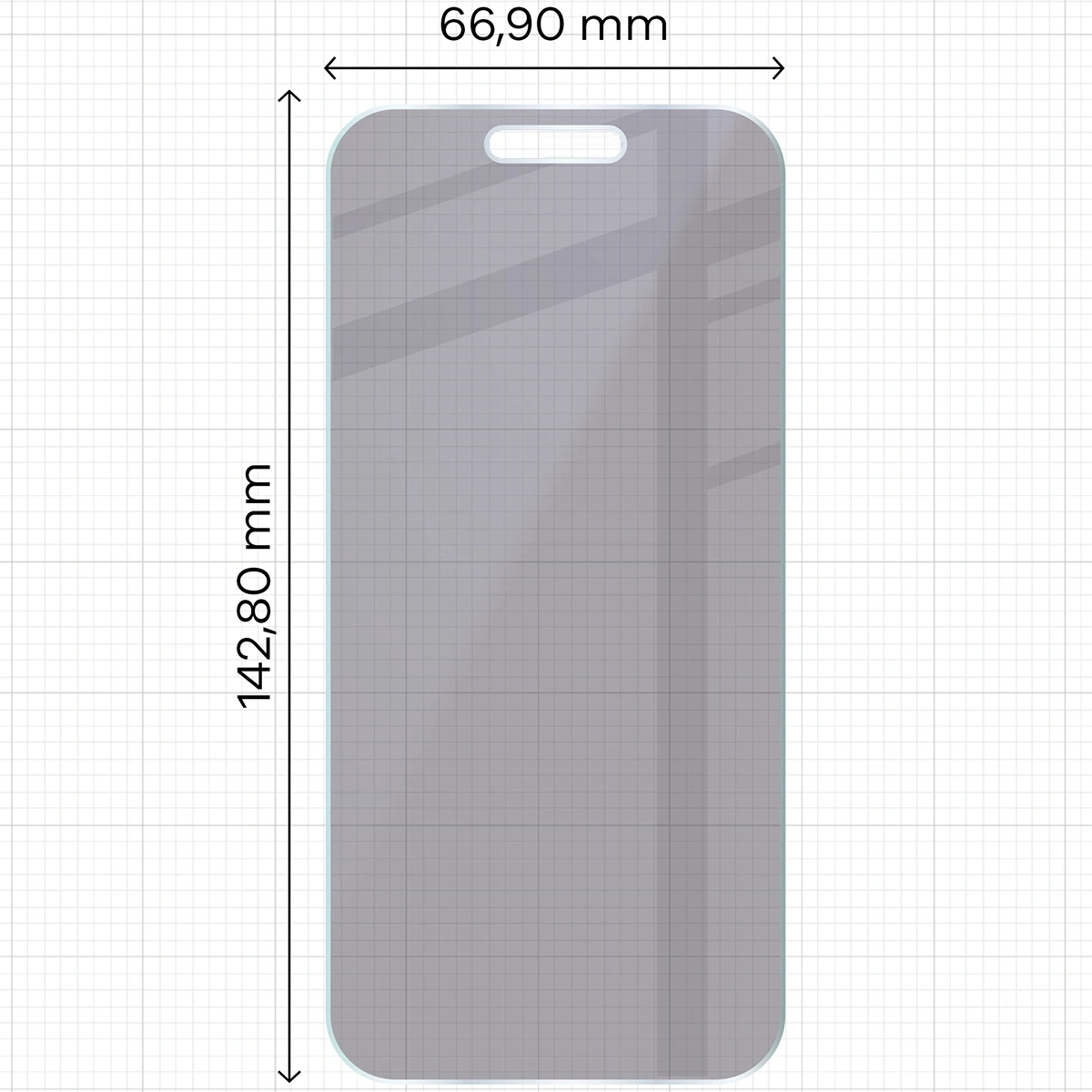 Prywatyzujące szkło hybrydowe Bizon Glass Mule Shadow do Apple iPhone 16 matowe