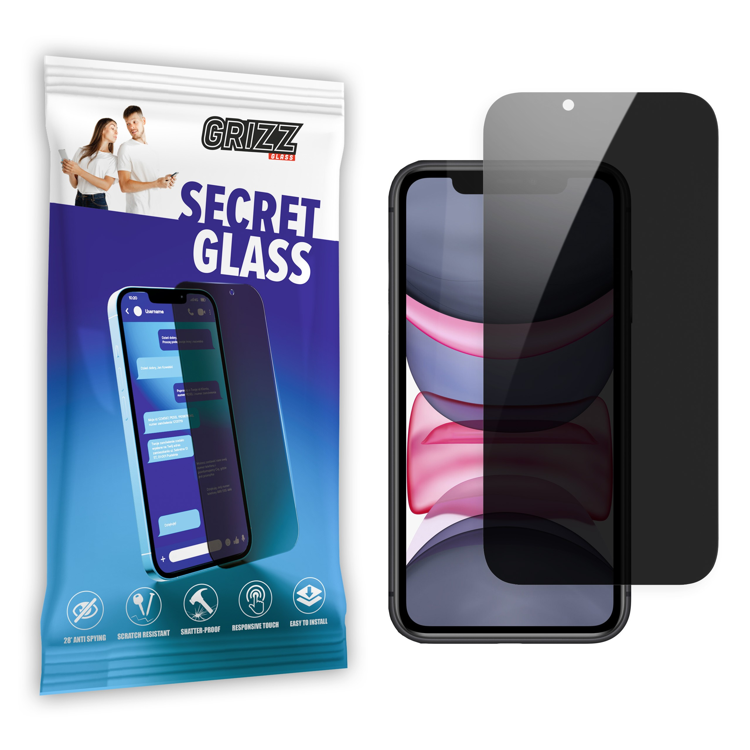 GrizzGlass SecretGlass Apple iPhone 11