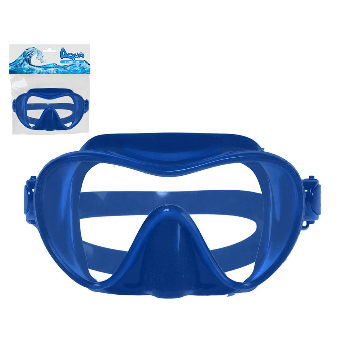 Diving Mask Blue Silicone Adults