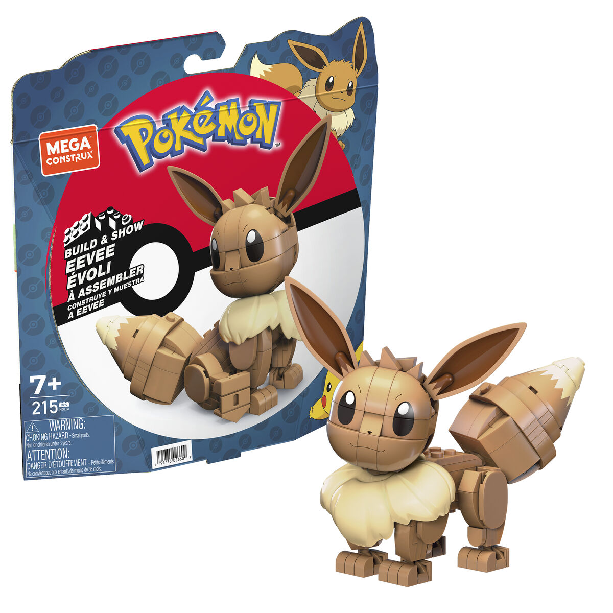 Przegubowa Figura Mega Construx  Eevee Medium + 7 lat 215 Części