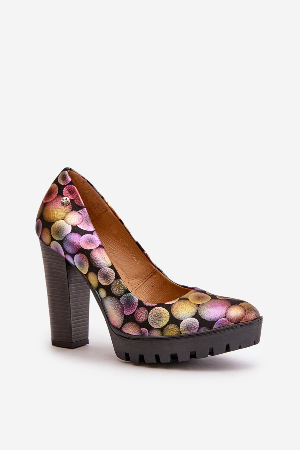  Block heel pumps model 199812 Step in style  multicolor