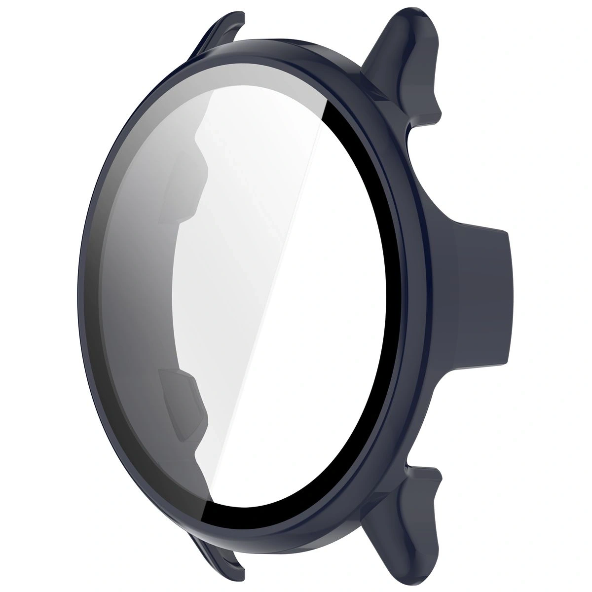 Etui ze szkłem do zegarka Bizon Case+Glass Watch do Garmin Vivoactive 6 niebieskie