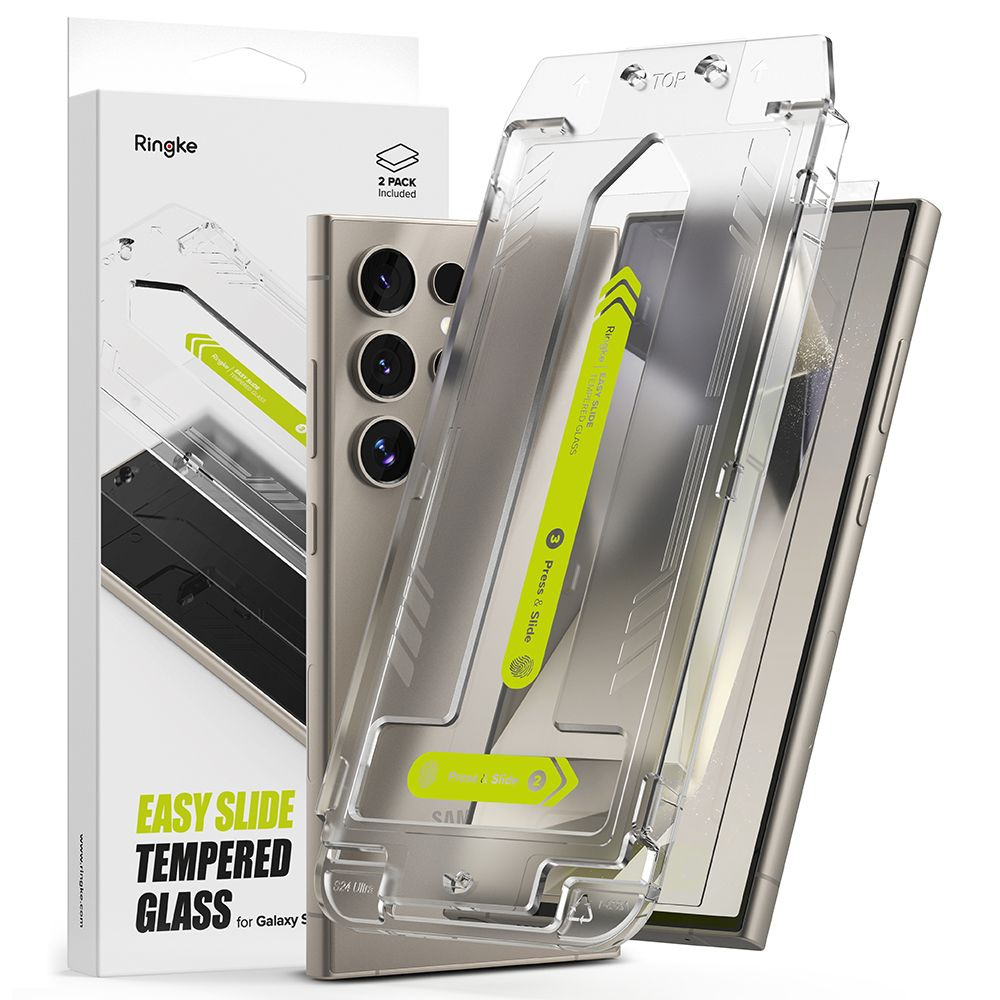 Ringke Easy Slide Samsung Galaxy S24 Ultra Clear [2 PACK]