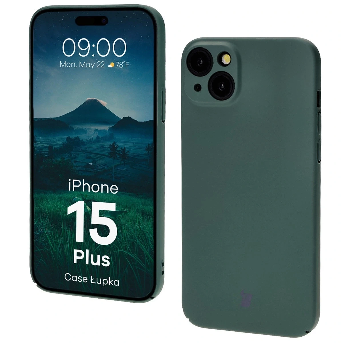 Etui Bizon Case Łupka do Apple iPhone 15 Plus zielone