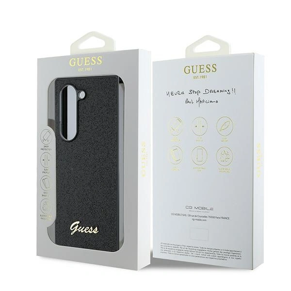 Case Guess GUHCZFD6HGGSHK Samsung Galaxy Z Fold6 4G Glitter Script black