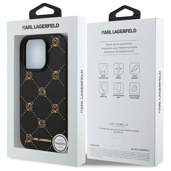 Karl Lagerfeld KLHMP16LPGKHPHK Apple iPhone 16 Pro MagSafe Karl Head black