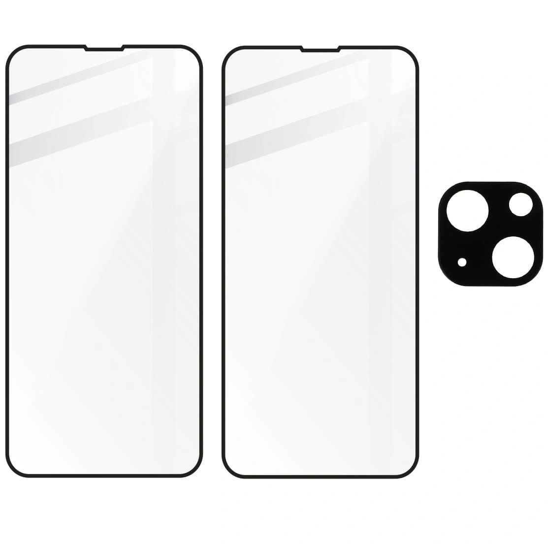 Bizon Glass Edge tempered glass - [2 PACK] + lens protection Apple iPhone 13 Mini black