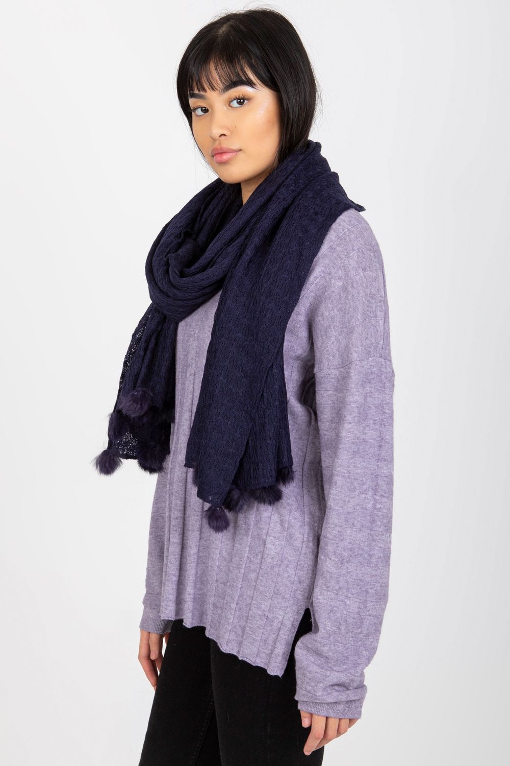  Shawl model 185905 AT  navy blue