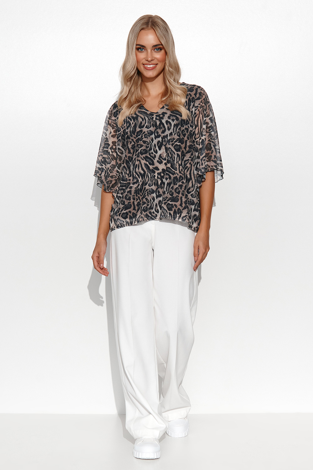  Blouse model 176192 Makadamia  multicolor