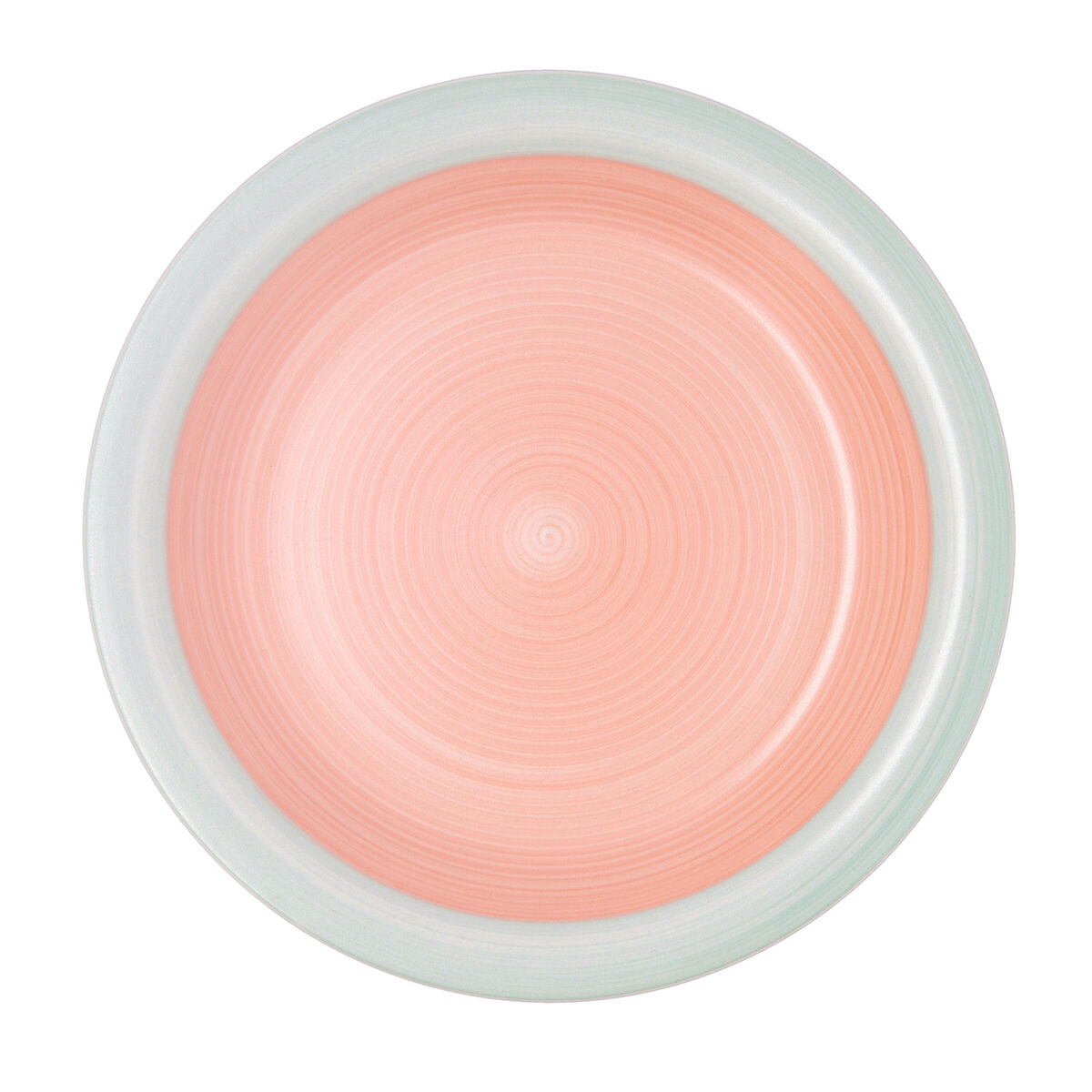 Flat Plate Quid Kaleido Green Coral Ceramic Ø 27 cm (12 Units)
