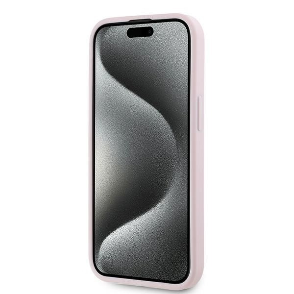 Karl Lagerfeld KLHCP14SPQDSMGP Apple iPhone 14 / 15 / 13 hardcase Diagonal Quilted Script pink