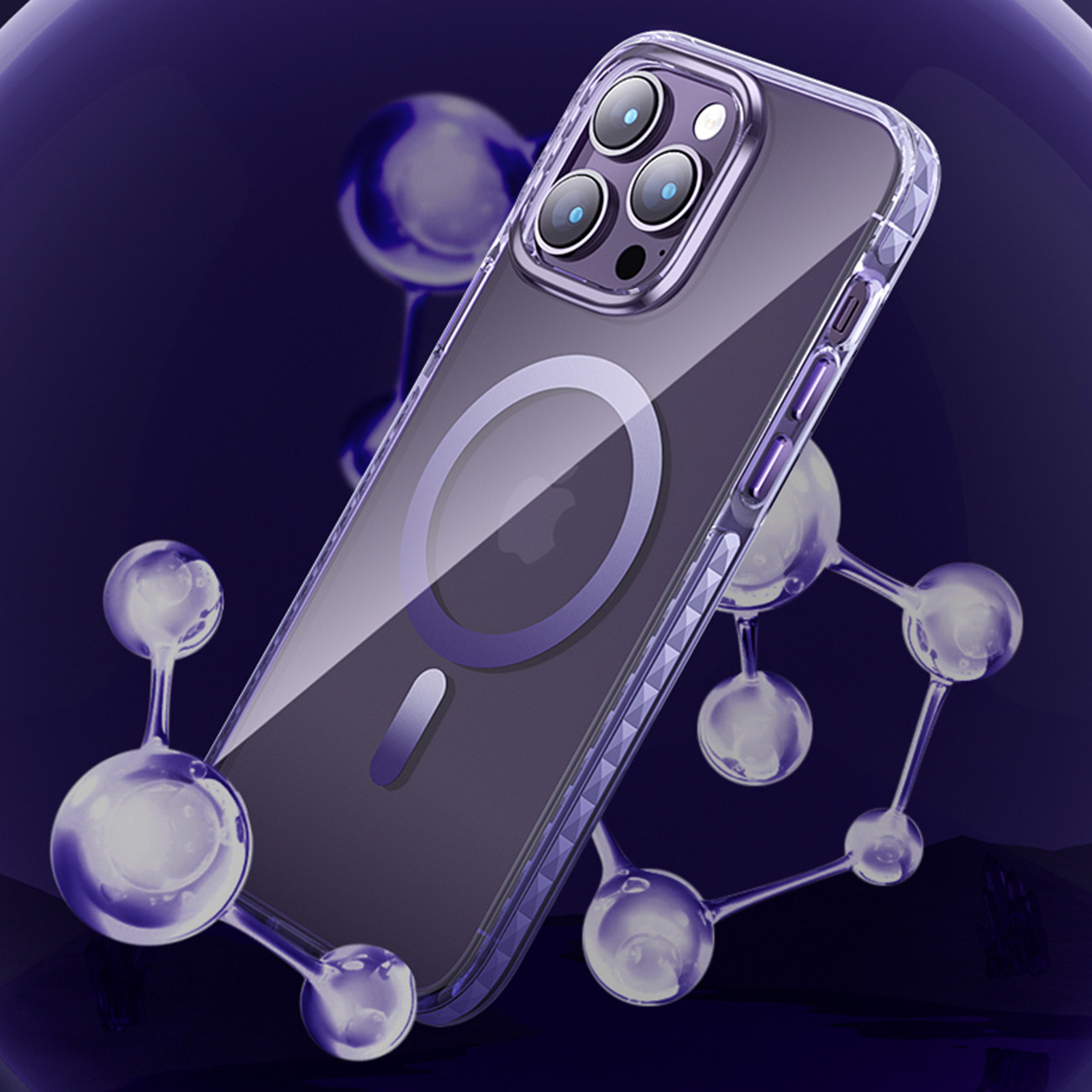 Kingxbar PQY Ice Crystal MagSafe Apple iPhone 14 Plus silver
