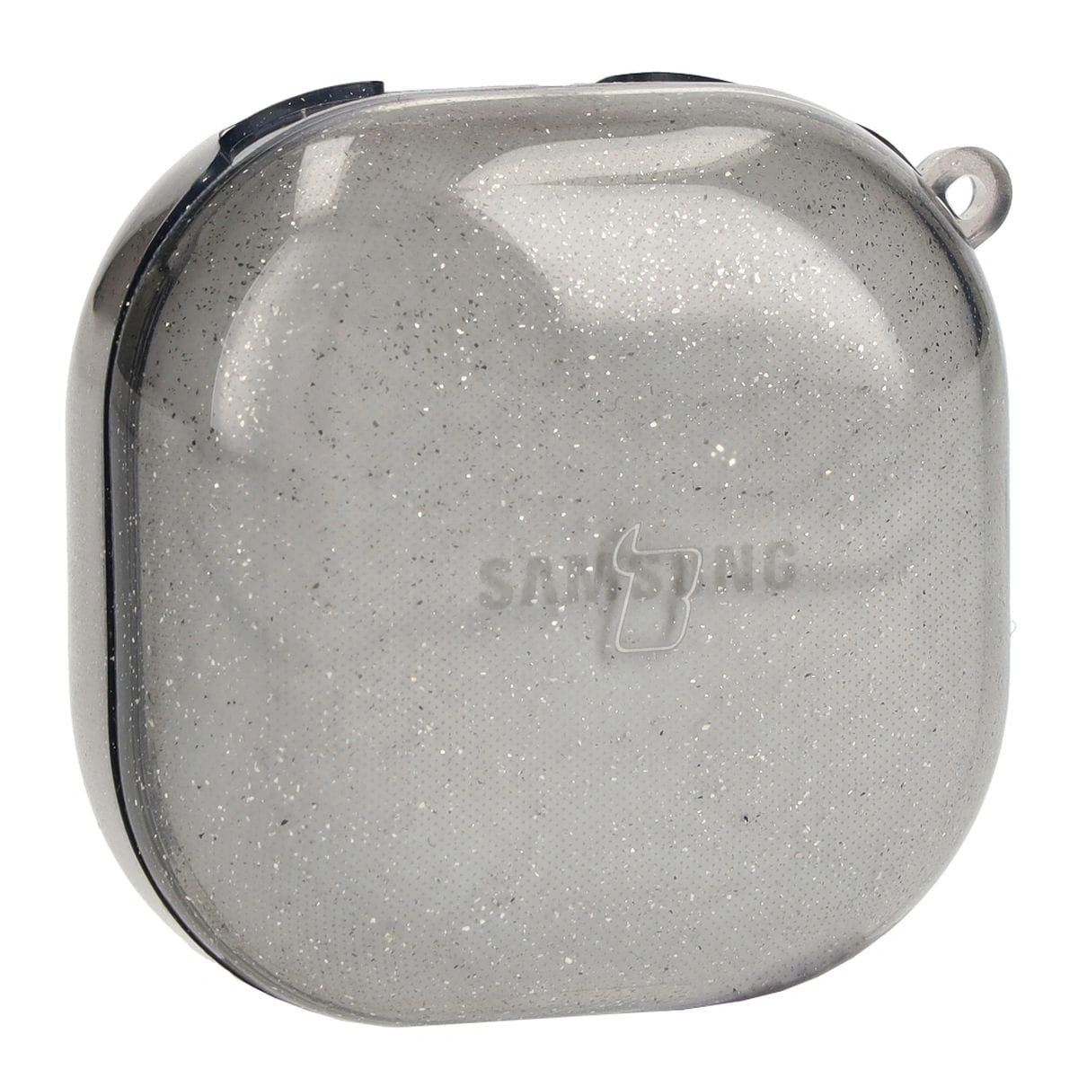 Bizon Case Headphone Clear Samsung Galaxy Buds Live / Pro / Buds2 / Buds2 Pro / Buds FE black-glitter