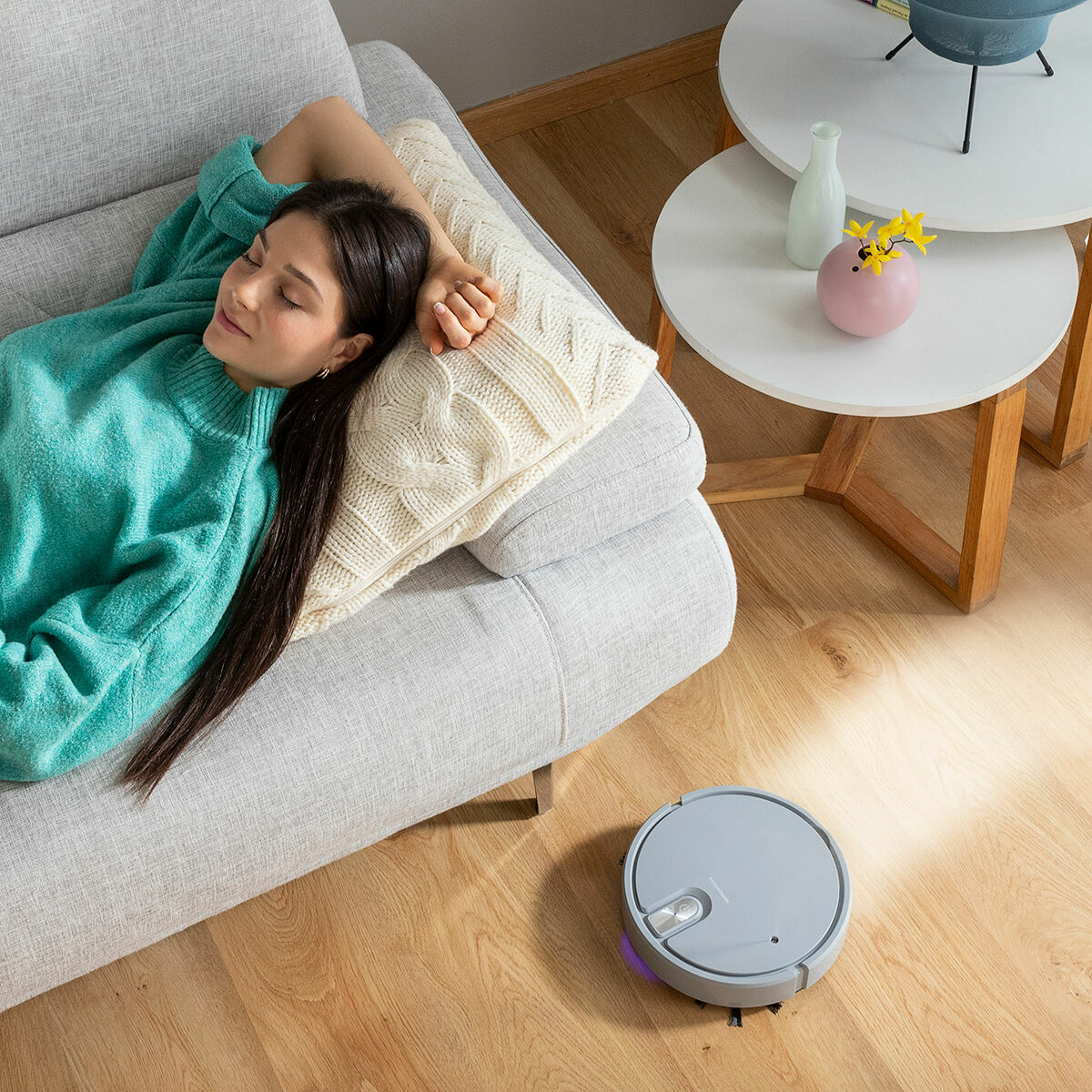 Multifunction 5-in-1 Rechargeable Robot Vacuum Cleaner Varob InnovaGoods Multifunction 5-in-1 Rechargeable Robot Vacuum Cleaner Varob InnovaGoods