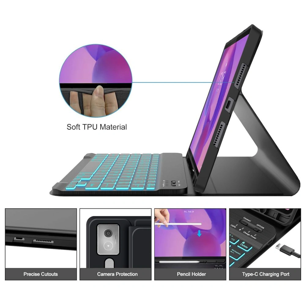 Etui Tech-Protect SmartCase Pen + Keyboard do Lenovo Idea Tab Pro / Pro MT 12.7 TB-373 Black