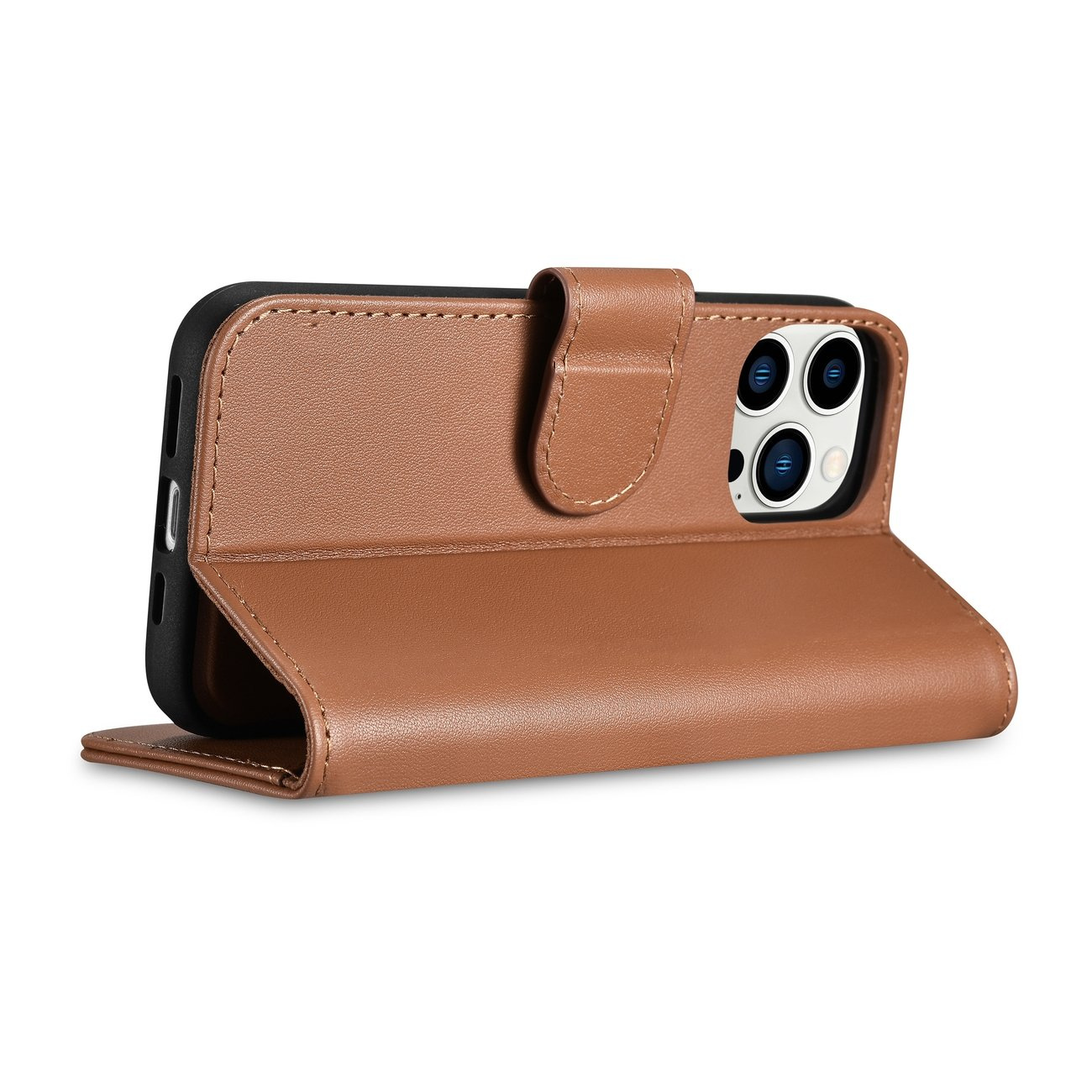 iCarer Wallet Anti-RFID 2in1 Apple iPhone 14 Pro brown