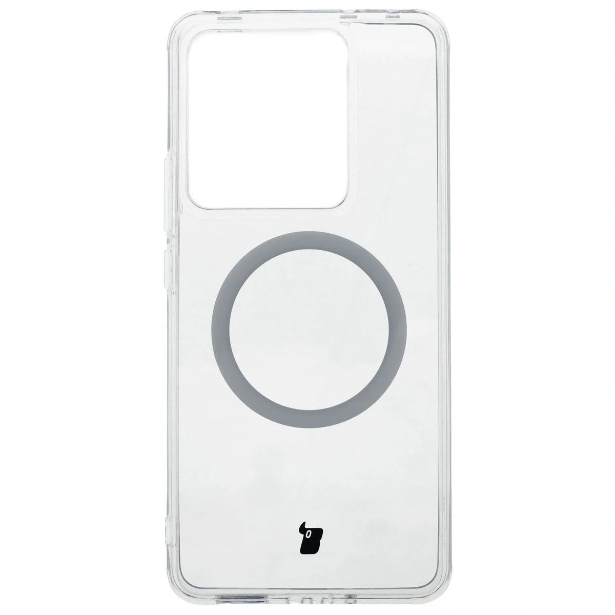 Etui z pierścieniem magnetycznym Bizon Case CrystalO do Realme GT 7 / 7T przezroczyste