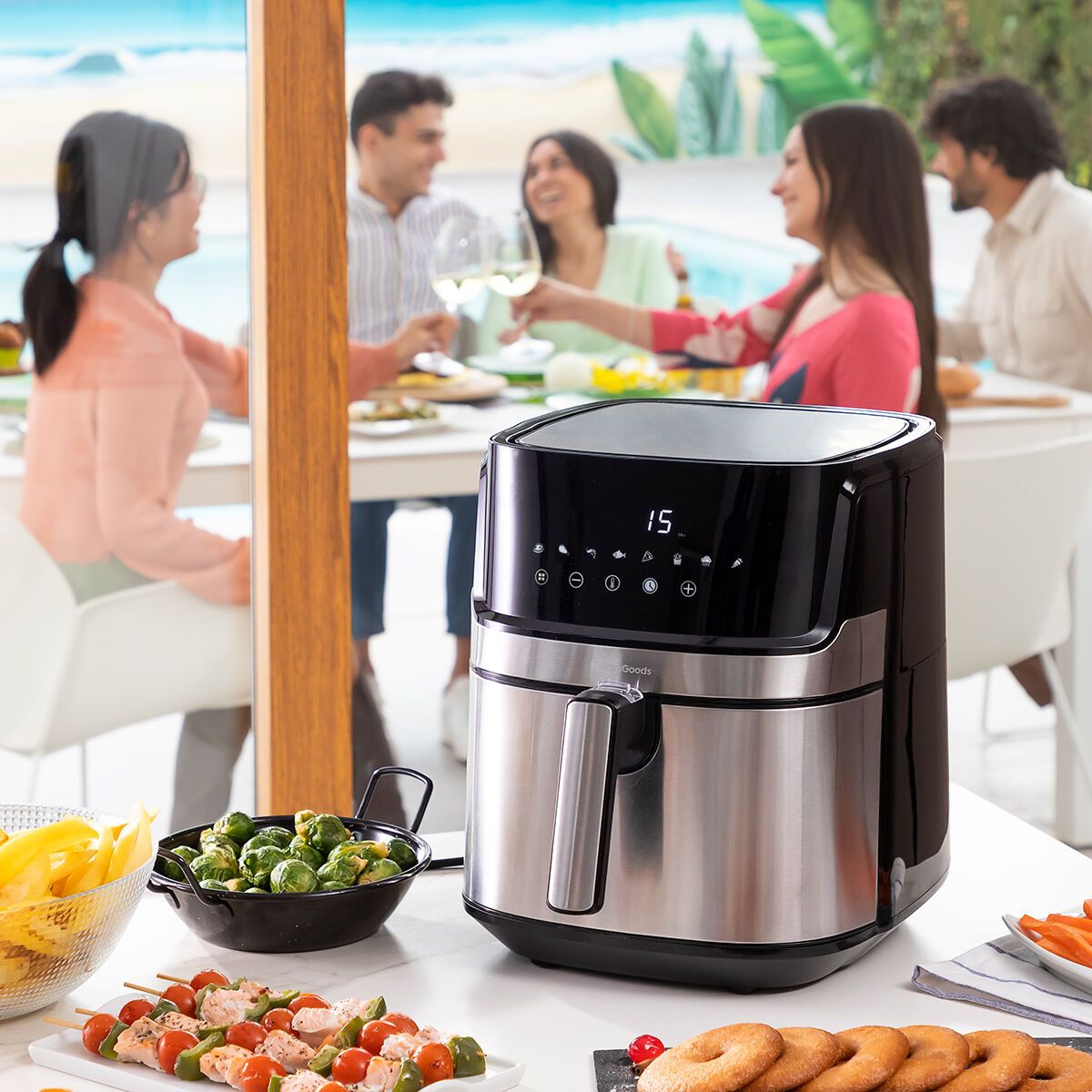 No-Oil Fryer InnovaGoods Fryinn Pro 5500 Black Stainless steel 1700 W 5,5 L No-Oil Fryer InnovaGoods Fryinn Pro 5500 Black Stainless steel 1700 W 5,5 L