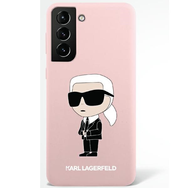 Karl Lagerfeld KLHCS23MSNIKBCP Samsung Galaxy S23+ Plus hardcase pink Silicone Ikonik