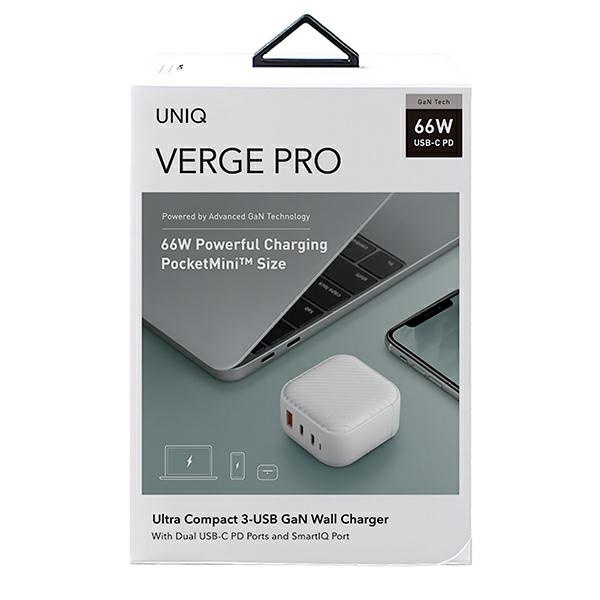 UNIQ Wall Charger Verge Pro 66W Gan USB-C cloud white