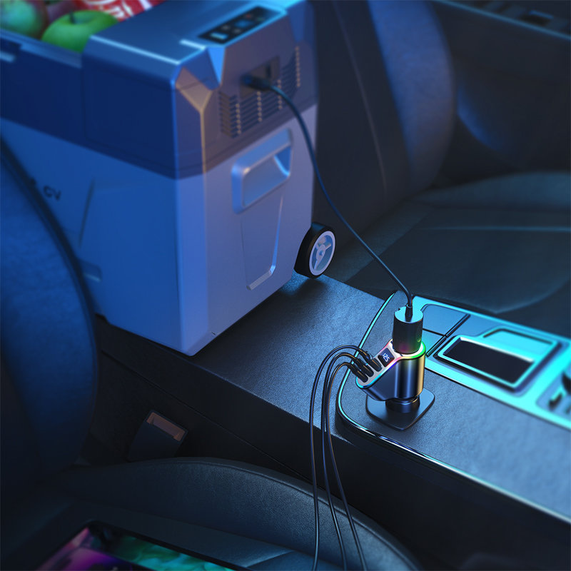 Joyroom Car Charger 4w1 USB-A QC 3.0/2xUSB-C PD 150W black (JR-CL21)