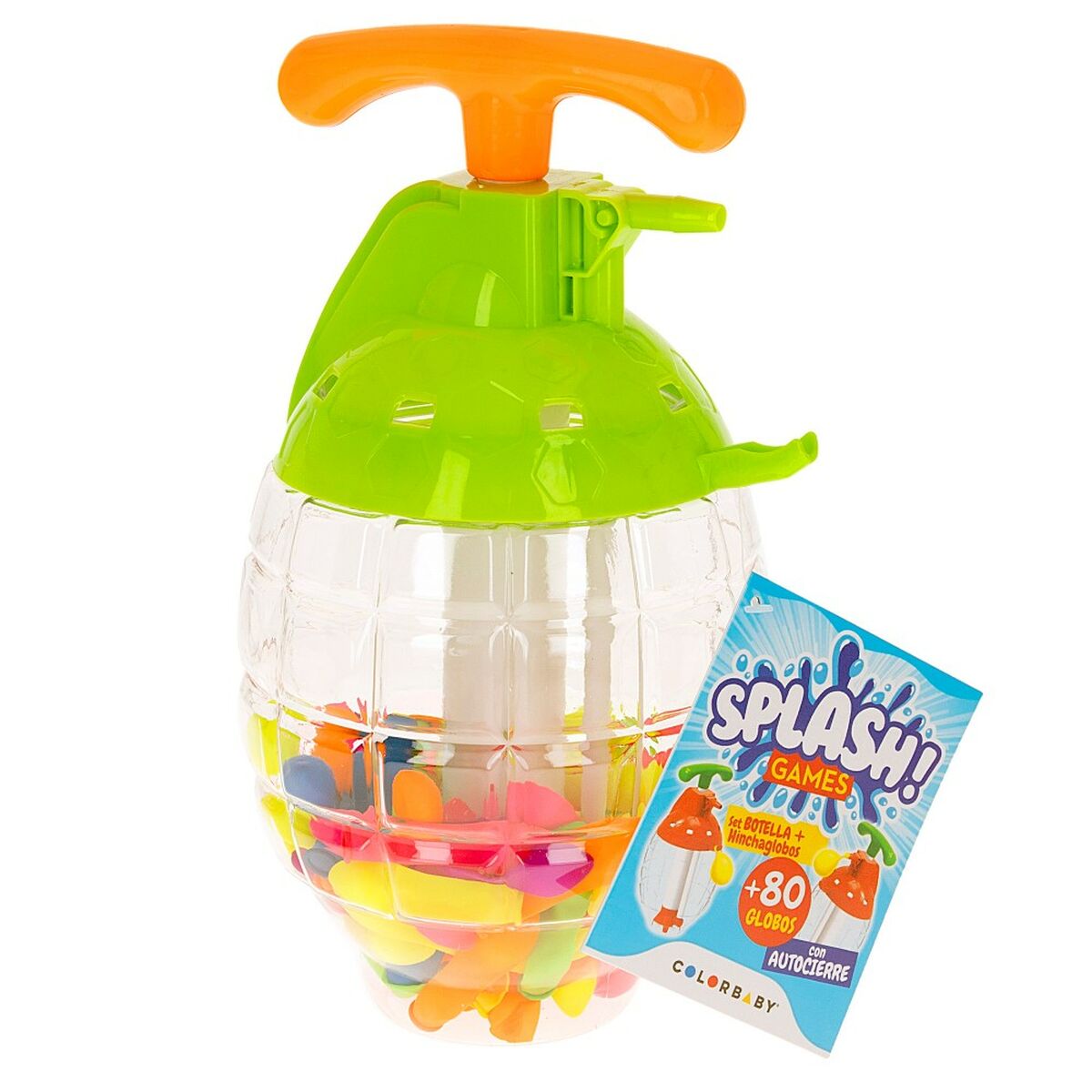 Water Balloons with Pump Colorbaby Splash Self-closing 6 Units